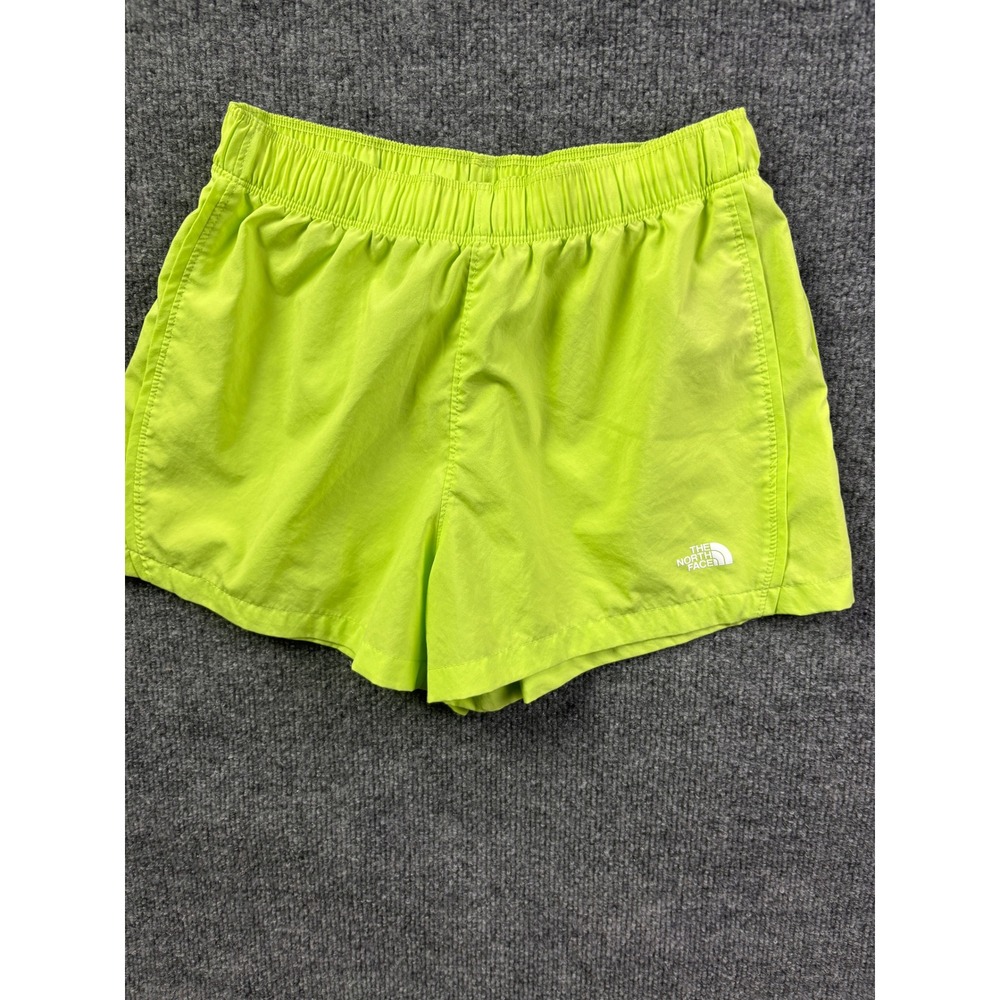 The North Face Athletic Shorts Womens S Neon Lime Green Elastic Waist Running